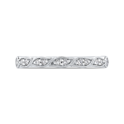 Half-Eternity Wedding Band In Round Diamond 14K White Gold in 14K White Gold