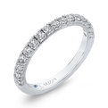 Round Diamond Half-Eternity Wedding Band in 14K White Gold