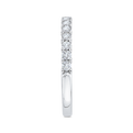 Round Diamond Half-Eternity Wedding Band in 14K White Gold