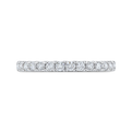 Round Diamond Half-Eternity Wedding Band in 14K White Gold