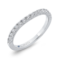 Round Diamond Half-Eternity Wedding Band in 14K White Gold