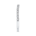 Round Diamond Half-Eternity Wedding Band in 14K White Gold