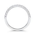 Round Diamond Half-Eternity Wedding Band in 14K White Gold