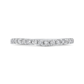 Round Diamond Half-Eternity Wedding Band in 14K White Gold