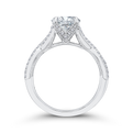 Split Shank Round Diamond Engagement Ring in 14K White Gold (Semi-Mount)