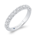 Half-Eternity Round Diamond Wedding Band in 14K White Gold