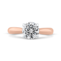 14K Two-Tone Gold Diamond Engagement Ring (Semi-Mount)