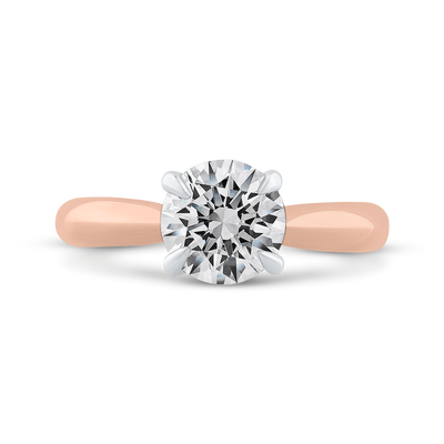 14K Two-Tone Gold Diamond Engagement Ring (Semi-Mount)