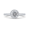 14K White Gold Diamond Engagement Ring (Semi-Mount)