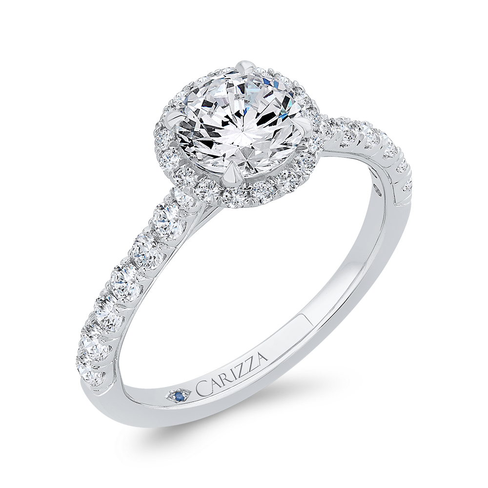 Diamond Engagement Ring in 14K White Gold (Semi-Mount)
