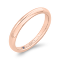 Plain Wedding Band in 14K Rose Gold