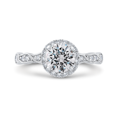 Diamond Engagement Ring in 14K White Gold (Semi-Mount)