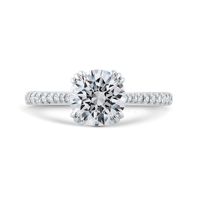 Diamond Engagement Ring in 14K White Gold (Semi-Mount)