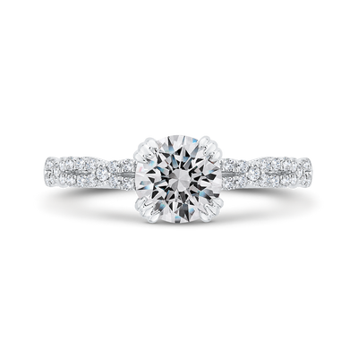 Diamond Engagement Ring in 14K White Gold (Semi-Mount)