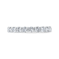 Round Diamond Half-Eternity Wedding Band in 14K White Gold