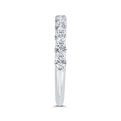 Round Diamond Half-Eternity Wedding Band in 14K White Gold