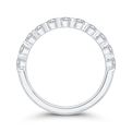 Round Diamond Half-Eternity Wedding Band in 14K White Gold