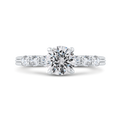 Euro Shank Diamond Engagement Ring in 14K White Gold (Semi-Mount)