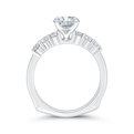 Euro Shank Diamond Engagement Ring in 14K White Gold (Semi-Mount)