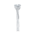 14K White Gold Diamond Engagement Ring (Semi-Mount)
