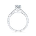 14K White Gold Diamond Engagement Ring (Semi-Mount)