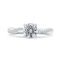 14K White Gold Diamond Engagement Ring (Semi-Mount)