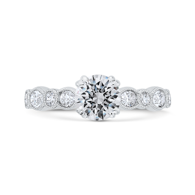 Diamond Engagement Ring in 14K White Gold (Semi-Mount)
