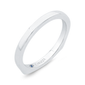 Plain Wedding Band in 14K White Gold