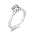Euro Shank Diamond Engagement Ring in 14K White Gold (Semi-Mount)