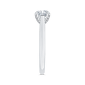 Euro Shank Diamond Engagement Ring in 14K White Gold (Semi-Mount)