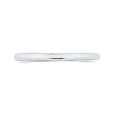 Plain Wedding Band in 14K White Gold