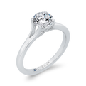Solitaire Engagement Ring in 14K White Gold (Semi-Mount)
