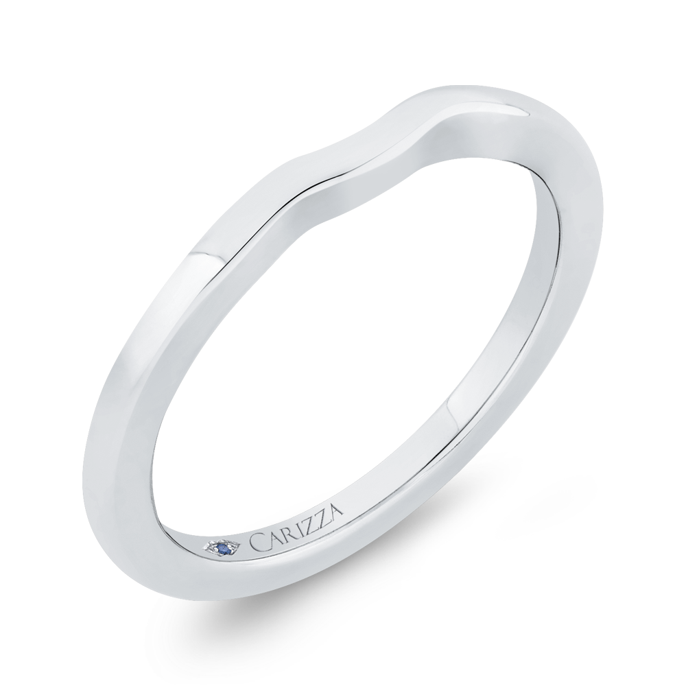 Plain Wedding Band in 14K White Gold