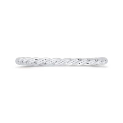 Plain Wedding Band in 14K White Gold