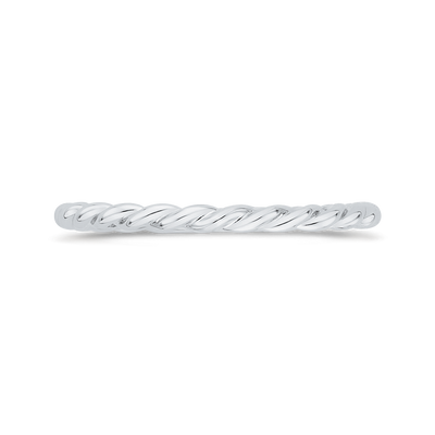 Plain Wedding Band in 14K White Gold
