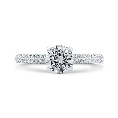 Diamond Engagement Ring in 14K White Gold (Semi-Mount)