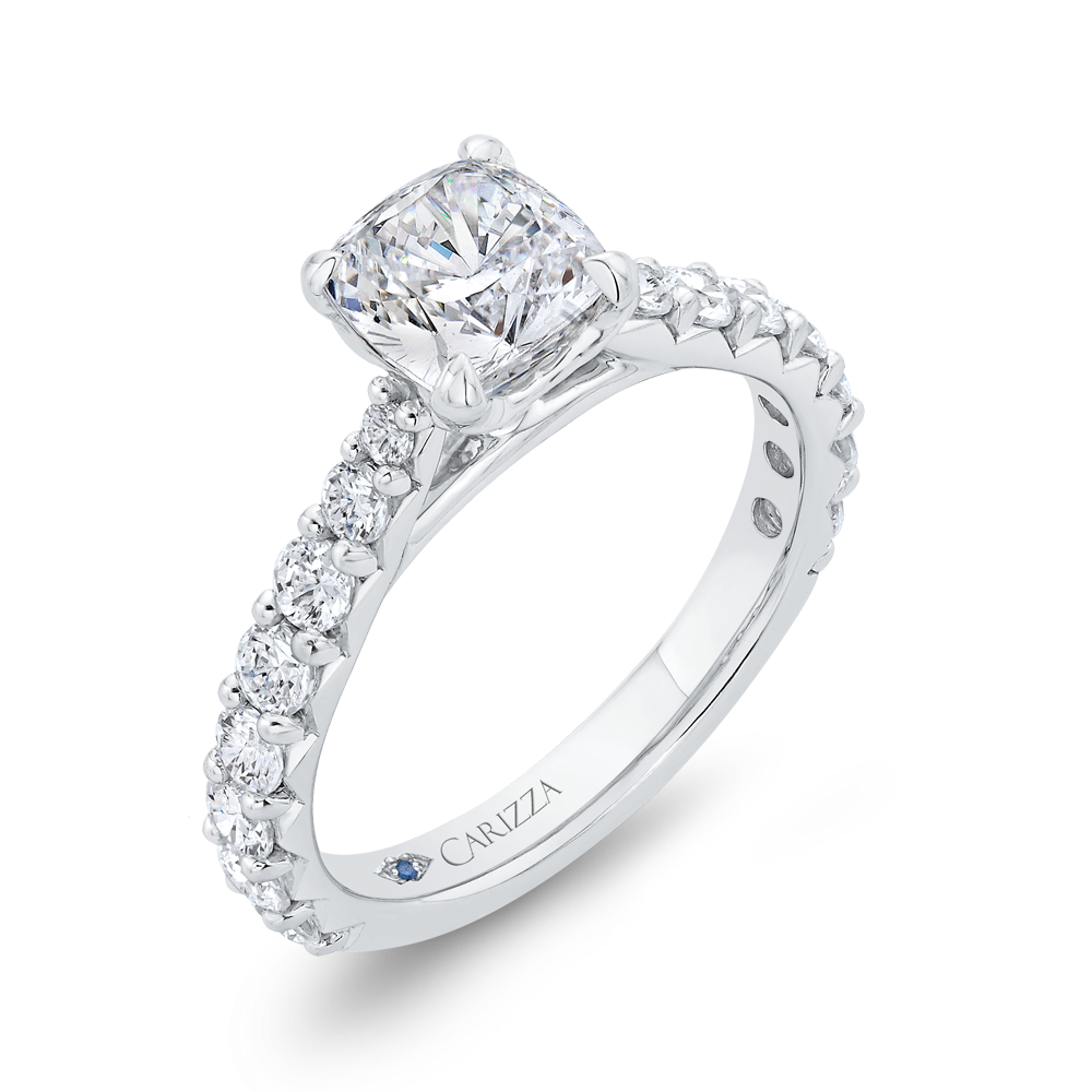 Diamond Engagement Ring in 14K White Gold (Semi-Mount)