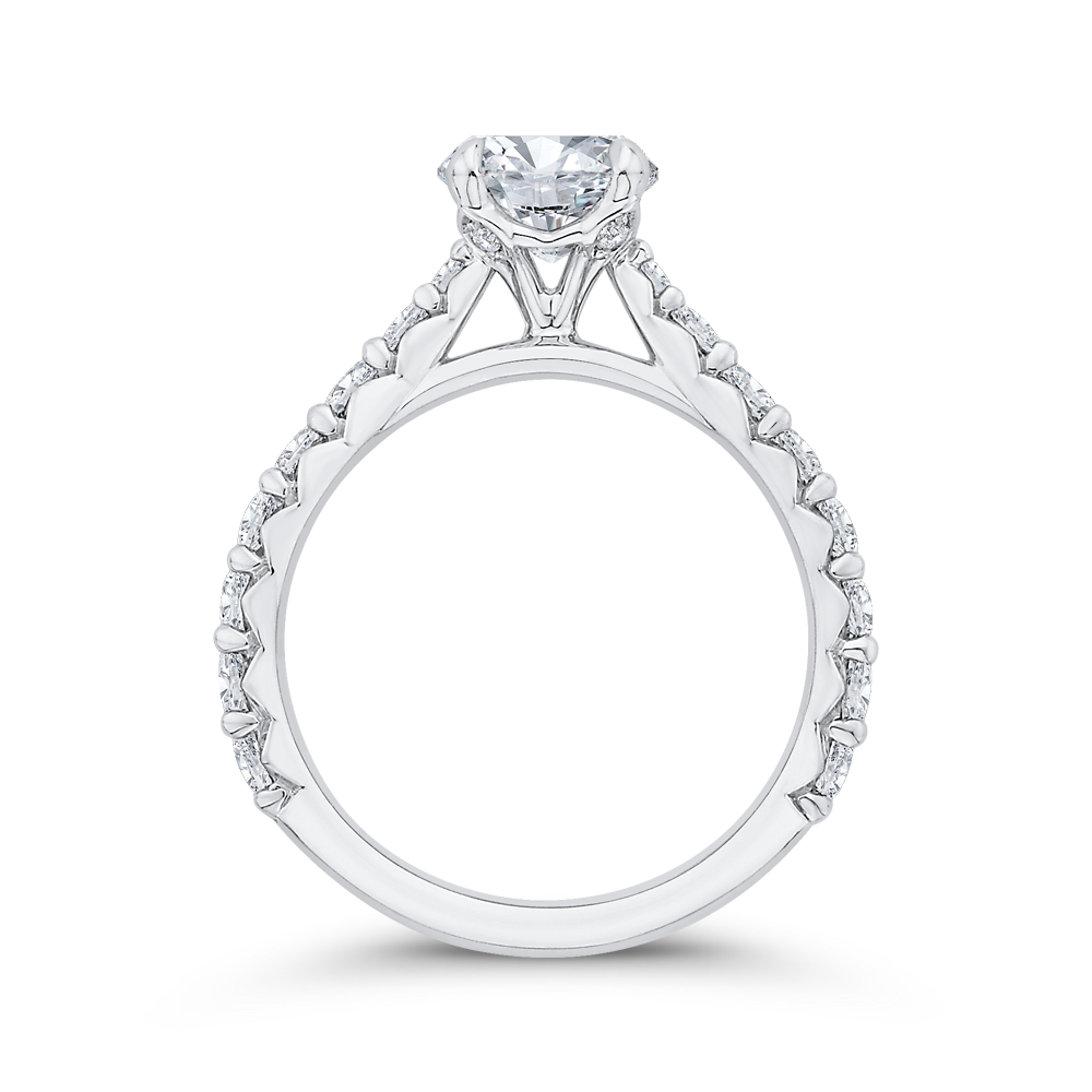 Diamond Engagement Ring in 14K White Gold (Semi-Mount)