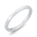 Plain Wedding Band in 14K White Gold
