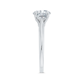 Round Diamond Solitaire Plus Engagement Ring with Milgrain 14K White Gold (Semi-Mount)