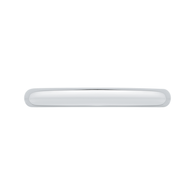 Plain Wedding Band with Milgrain 14K White Gold