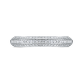 Three Row Diamond Wedding Band in 14K White Gold