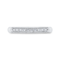 Diamond Wedding Band with Milgrain 14K White Gold