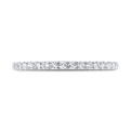 Diamond Wedding Band with Milgrain 14K White Gold
