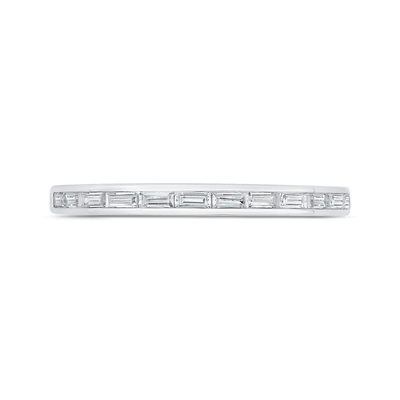 Baguette Cut Diamond Wedding Band in 14K White Gold