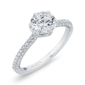 Diamond Solitaire Plus Engagement Ring in 14K White Gold (Semi-Mount)