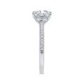 Diamond Solitaire Plus Engagement Ring in 14K White Gold (Semi-Mount)