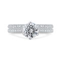 Diamond Solitaire Plus Engagement Ring in 14K White Gold (Semi-Mount)