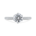 Diamond Solitaire Plus Engagement Ring in 14K White Gold (Semi-Mount)