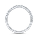 Diamond Counter Wedding Band in 14K White Gold